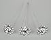 NST 24 Bouquet Pins Corsage Wedding Round Floral Design Crystal Rhinestone Diamond