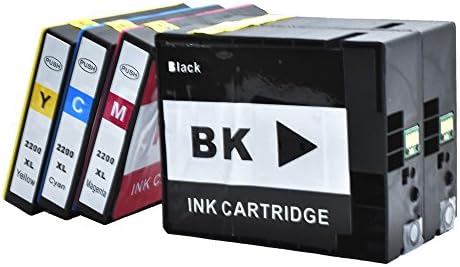 5 Pack Compatible PGI-2200XL Ink Cartridge Replacement for Canon PGI-2200 2200xl Work for Canon Maxify MB5020 iB4120 MB5320 MB5420 MB5120 iB4020 Printer (2 Black 1 Cyan 1 Magenta 1 Yellow)