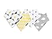 Drool Bibs Bandana Bibs for Teething, Organic Cotton, Unisex Baby Bib Gift Set for Boys and Girls by Little Kims - 4-Pack Set Sweet Dreams