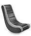 The Crew Furniture Classic Video Rocker Gaming Floor Chair with Comfortably Padded Ergonomic Design and Long-Lasting Durable Material, for Adult, Teen and Kids  - Gray and Black, 5120801