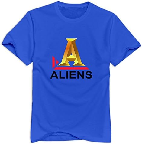 CUAUNED Ancient Aliens Logo Â  T-shirt For Men - L RoyalBlue Fashion 100% Cotton RoyalBlue Shirts For Teenagers