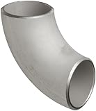 Stainless Steel 304/304L Butt-Weld Pipe Fitting, Long Radius 90 Degree Elbow, Schedule 40, 1