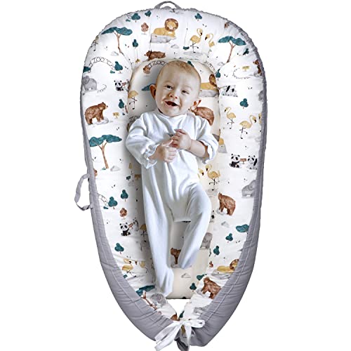 Yoocaa Baby Lounger Soft 100 Cotton & Fiberfill Breathable Newborn