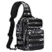 G4Free Outdoor Tactical Sling Backpack, Military Sport Daypack Shoulder One Strap Small Backpack for Camping, Hiking, Trekking, Rover Molle Chest Pack(Pythons Grain Black)