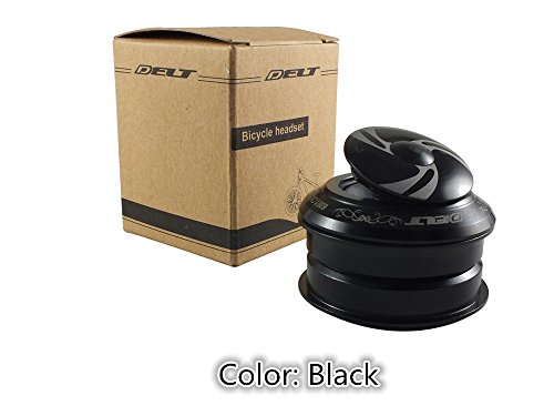 Shoptourismkit 1set 1-1/8" MTB Mountain Road Cycling Fixed gear Bike Bicycle Threadless Headset Spacers Caps For 28.6 X 44X30mm 2 Bearings (Black)