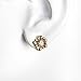 14KT Yellow Gold Small 0.43 Inch Diameter Flower Earring Jackets