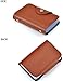 Aladin Unisex Small Leather Credit Card Holder with 26 Plastic Card Slots