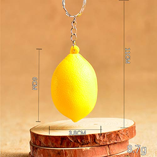 iMagitek 15 Pack Lemon Keychains for Kids Party Favors Supplies, School Carnival Prizes, Party Bag Gift Fillers, Lemon Stress Relieve Toy
