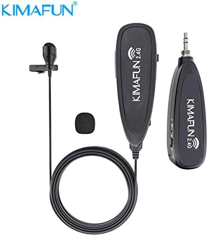 KIMAFUN KM-G130-1 WIRELESS LAVALIER CLIP ON LAPEL MICROPHONE FOR PC, LAPTOP, SMARTPHONE, TABLET, PORTABLE PA SOUND SYSTEM