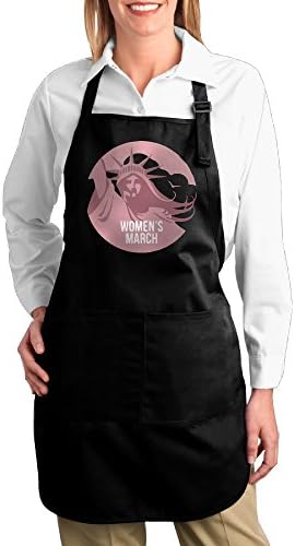 Statue Of Liberty Womens March Chef Kitchen Cooking And Baking Canvas Bib Apron With Pocket