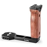SMALLRIG Universal Wooden Left Side Handle for DJI Ronin S/Ronin SC/Zhiyun Crane 2 / Crane V2 Series Gimbal Stabilizer w/Cold Shoe, 3/8'' Locating Holes for ARRI Standard - 2222