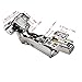 TamBee 1/2 Inch Overlay 165 Degree Cabinet Door Hinges 48mm Frameless Soft Close Hinges for Kitchen Corner Adjustable Lazy Susan for Cabinet,2 Pcs/1 Pair (Half Overlay)
