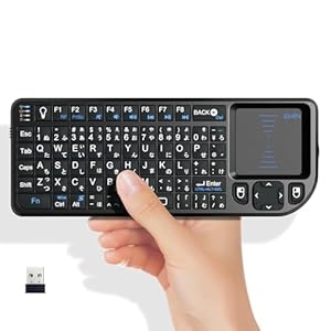 Ewin キーボード ワイヤレス ミニ 2.4GHz USB無線 LED懐中電灯とバックライト付き