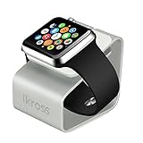 Apple Watch Stand, iKross Aluminum Charger Station Dock Cradle Holder Display Rack for Apple Watch 38mm and 42mm - Silver