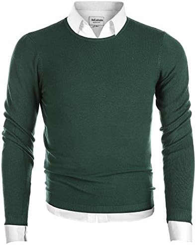 Men's Long Sleeve Crew Neck Pullover Knit Sweater