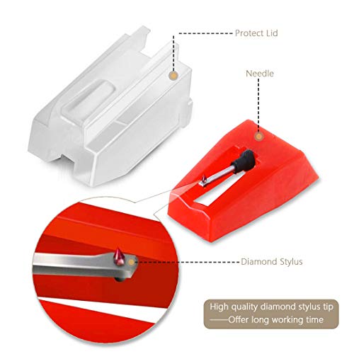 Record Player Needles Replacement, 5 Pack Turntable Replacement Needle