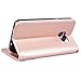 Galaxy S7 Case, CinoCase Luxury 3D Bling Crystal Rhinestone Wallet Leather Purse Flip Card Pouch Stand Cover Case with Shiny Diamond Pearls & Lovely Heart Pendant for Samsung Galaxy S7 - Rose Gold