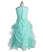 FAIRY COUPLE Girl's Organza Ruffle Flower Girl Pageant Communion Dress K0073