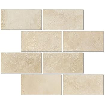 Ivory (Light) Travertine 3 X 6 Subway Field Tile, Filled & Honed