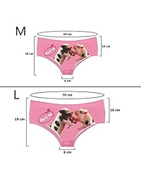 Jinkaijia ropa interior a la moda, con impresiones de animales 3D, talla regular y grande para niñas y mujeres.