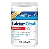 21st Century Calcium Citrate Plus D3 Maximum Tablets, 400 Count