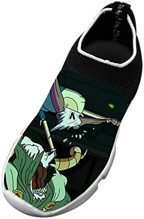 SHIBICHENGA Fighting With Lich 3D Children's Slip-on Fly Knit Lightweight Breathable Printing Sneakers Sports Shoes 2 D(M) US Big kid