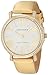 Anne Klein Women's AK/1154WTGD Swarovski Crystal Accented Gold-Tone Leather Strap Watch