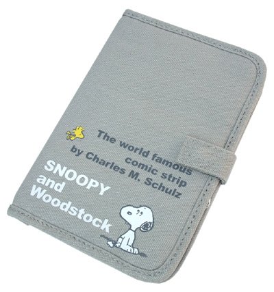 Amazon スヌーピー マルチケースs W グレー7776 パスポートケース
