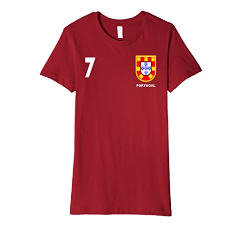 Womens Portugal Portugues Futbol Futebol Soccer Jersey T-Shirt Large Cranberry