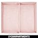 mDesign Fabric Drawer Organizer Bin Dividers for Baby Nursery Dresser, Closet, Organization - Bins Hold Clothes, Diapers, Cream, Toy, Blankets - 2 Pack, Pink/White Polka Dot