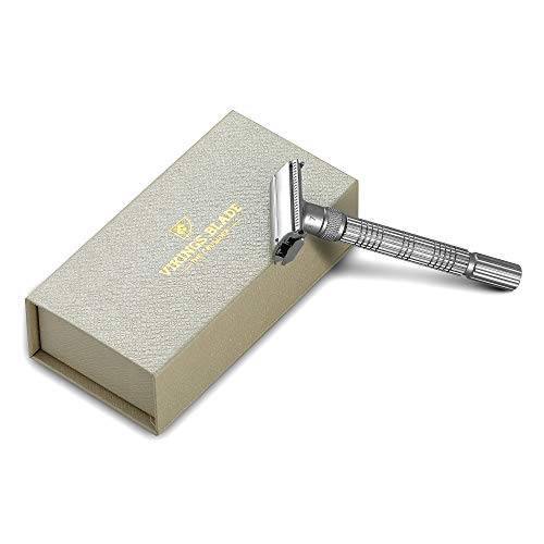 VIKINGS BLADE The Crusader Adjustable Safety Razor (Frosted Chrome