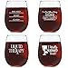 Funny Stemless Wine Glasses Set of 4 (15 oz)- Funny Novelty Wine Glassware Gift for Women- Party, Event, Hosting Fun- Wine Lover Wine Glass with Funny Sayings