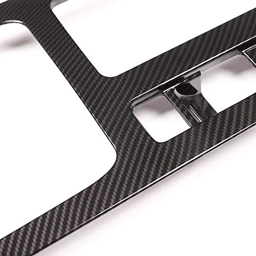 ABS Plastic Center Console Cup Holdler Panel Cover Trim for Jaguar F-PACE XEL XFL LHD Left Hand Drive Carbon Fiber Style - Thumbnail 7