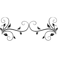 ELKS Unique Design Huge Pair of Swirl Scroll for Horse Float Sticker #6, White, 16 in, Die Cut Vinyl Decal, for Windows, Cars, Trucks, Toolbox, Laptops, MacBook-virtually Any Hard Smooth Surface