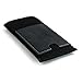 Dockem Felt Wallet Sleeve for iPhone SE 3 (2022), SE 2 (2020) & 8/7 / 6 / 6S - Minimalist Wool-Style Fabric Sleeve with 2 Synthetic Leather Card Slots: Professional Executive Slip-on Cover [Black]