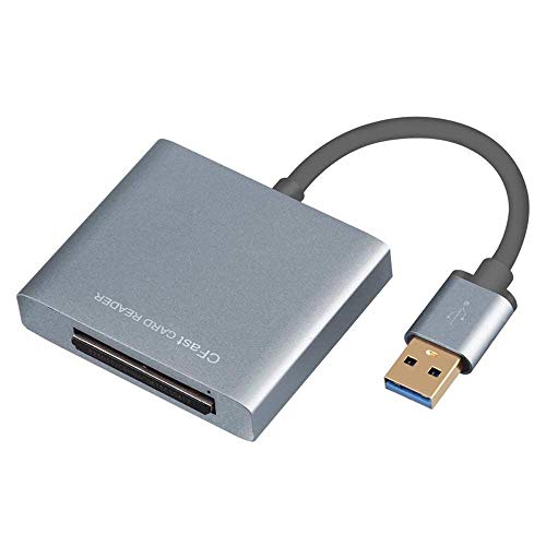 CFAST Card Reader, Amalink High Speed Aluminum CFAST 2.0 USB3.0 (500MB/s) Memory Card Reader (Silver)