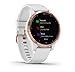 Garmin vivoactive 4S (Rose Gold/White Band) Fitness Smartwatch Power Bundle | 2019 Model | with HD Screen Protectors (x4) & PlayBetter Portable Charger | Spotify, Music, Garmin Pay, Menstrual Tracking