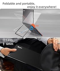 Ingnok Folding Dual Computer Monitor, 15.6" IPS FHD
