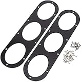 Qiilu 2 pcs Universal Aluminium Alloy Rear Bumper Race Air Diversion Diffuser Panel Car Styling