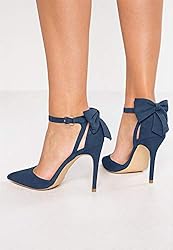 Womens Heels Bow Tie Back Sexy High Stiletto Ankle