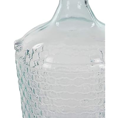 Deco 79 Recycled Glass Handmade Spanish Vase with Bubble Texture, 10" x 10" x 17", Blue 41Ni4nenl9L