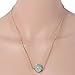 MJARTORIA Gold Color Green Bezel Oval Shape Natural Stone Pendant Healing Druzy Necklace
