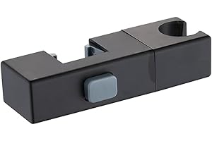 HogarTech Rectangular Pipe Shower Head Holder, Rotatable & Adjustable Sprayer Mount for Square 30x18 mm Tubes, ABS Plastic wi