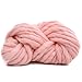 Zituop Super Chunky Roving Bulky Yarn for Hand Knitting Crochet, 250g, 8.8 Ounze (Light Pink)