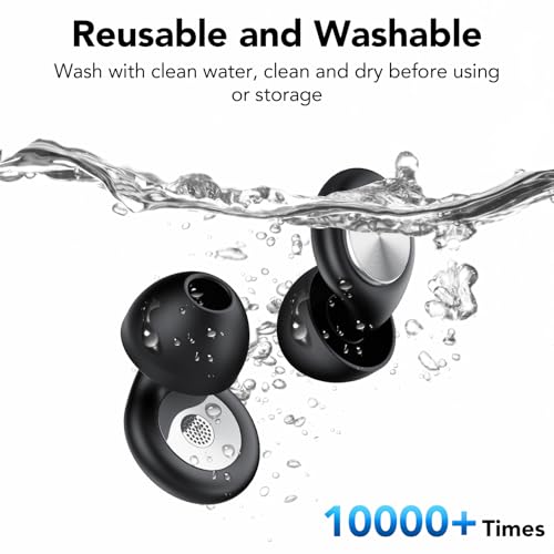 2026 Ear Plugs for Sleeping, 45 dB Reusable Hearing Protection, Noise Reducing Earplugs for Sleep, Ear Plugs Soft and Comfortable for Sleeping, Travel, Concentration, Plane, Concerts