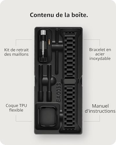 Fullmosa Compatible with Apple Watch Band 44mm 45mm 42mm, Stainless Steel iWatch Band for Apple Watch Se1/2/3 Series 9/8/7/6/5/4/3/2/1(Black, 42mm/44mm/45mm)