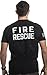 Ann Arbor T-shirt Co. Fire & Rescue Maltese Cross | Firefighter EMT Courage Honor Men Women T-Shirt-(Adult,S) Black