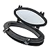 Amarine-made Boat Yacht Elliptical Oval Opening Portlight Porthole 16” X 8-5/8” Replacement Window Port Hole - ABS, Tempered Glass, Color: White, Black (Black)