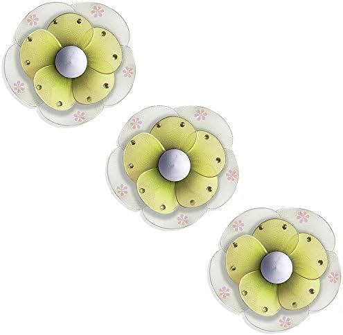 Savannah Flower Decoration Yellow - 10"- set of 3 - 3D Artificial Fake Hanging Mesh Nylon Art Decor Accent for Baby Nursery Room, Girls Bedroom, Wall, Ceiling, Wedding, Birthday Party Supply