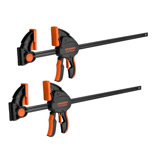 JORGENSEN E-Z Hold 2-Pack 24" 800LBS Heavy Duty Woodworking Bar Clamps